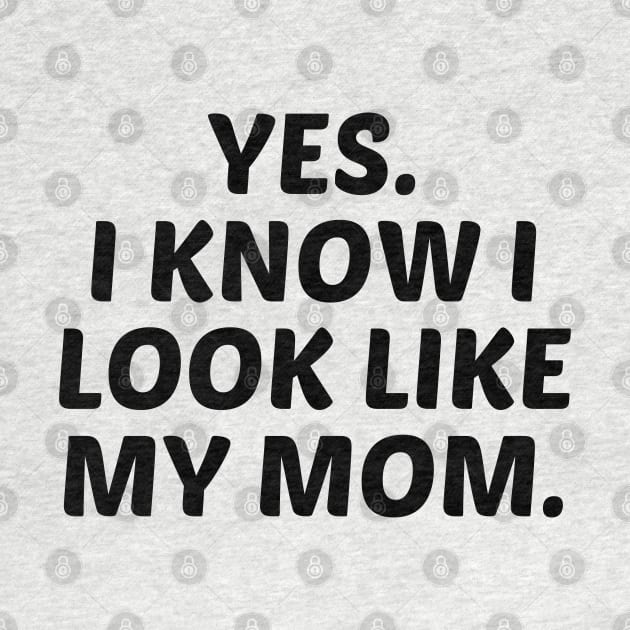 yes. i know i look like my mom. by mdr design